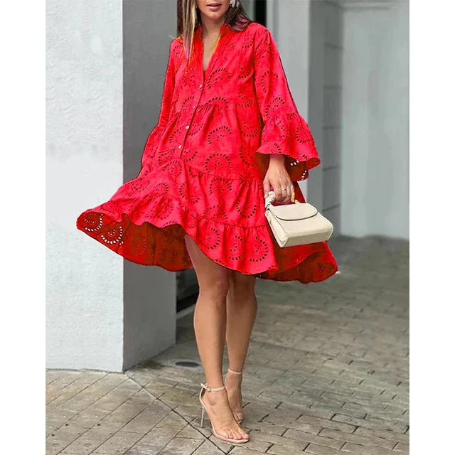 Levoire | Manteau Classique Chaud Femme Rouge