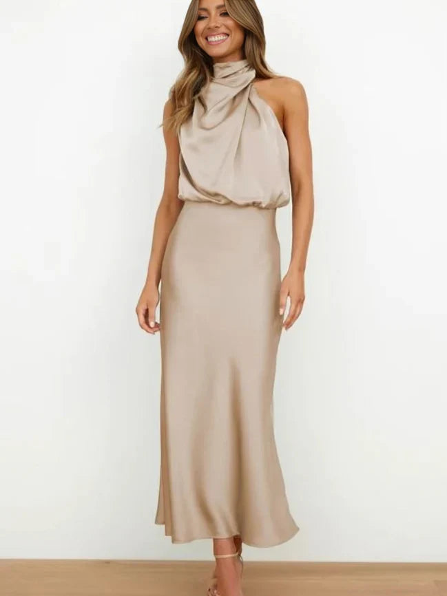Levoire | Élégante Robe De Cocktail Kaki