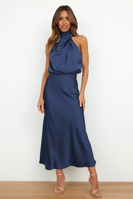 Levoire | Robe de cocktail élégante Bleu profond