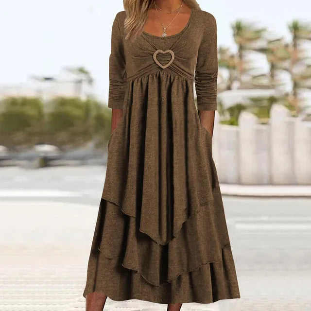 Levoire | Robe À Couches Avec Anneau En Cœur Braun