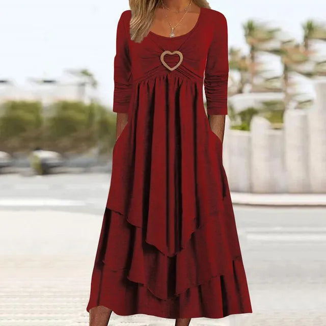 Levoire | Robe À Couches Avec Anneau En Cœur Rot