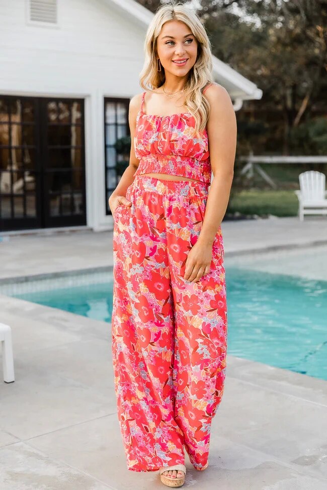 Levoire | Sexy Bodycon Sans Manches Haut Jumpsuit Rot