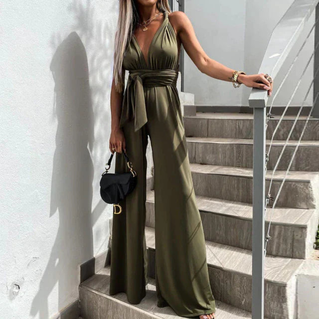 Levoire | Combinaison Élégante Avec Ceinture Vert