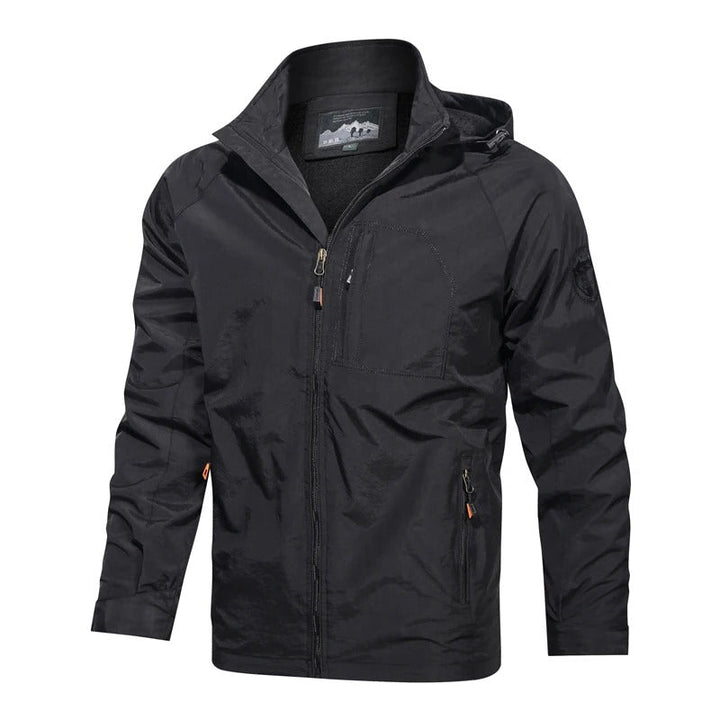 Levoire | Veste À Capuche Zippée Pour Hommes Coupe-Vent Noir