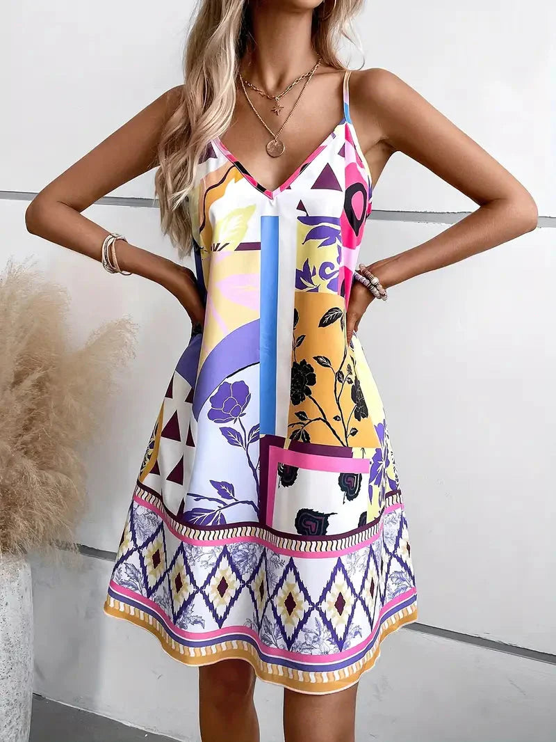 Levoire | Robe D'Été, Style Boho, Sans Manches, Robe Mini, Robe De Soleil