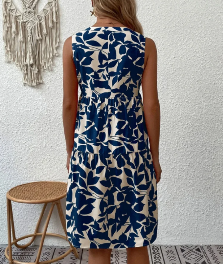 Levoire | Coupe Ample Longueur Genou Sans Manches Robe En A