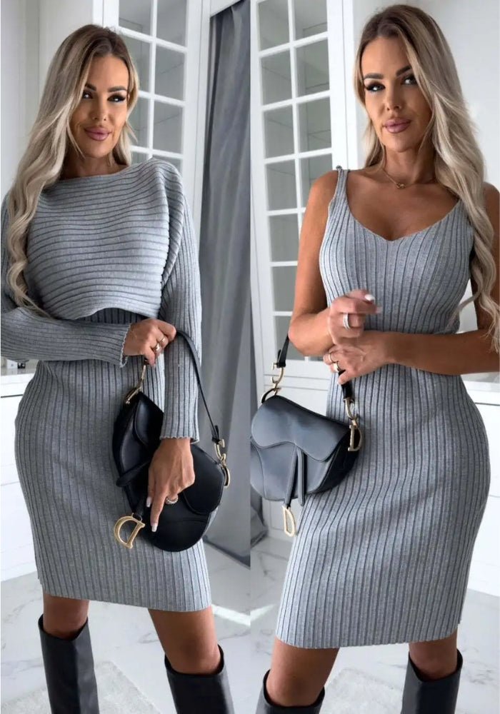 Levoire | Robe Pull Ensemble Gris