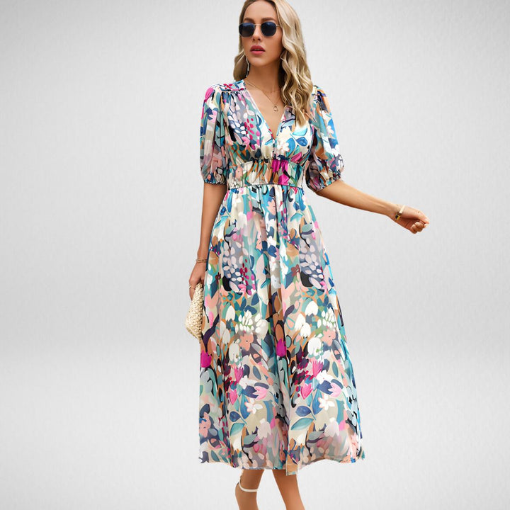 Levoire | Robe Maxi Élégante Longue Vert