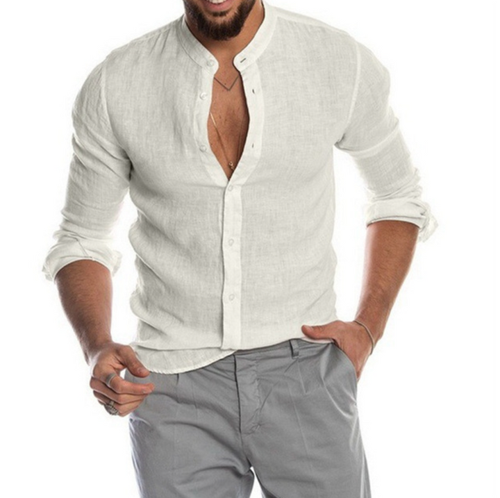 Levoire | Chemise En Lin Respirante Pour Hommes Élégante Et Confortable Blanc