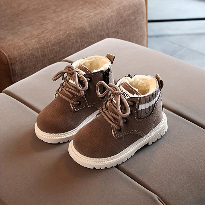 Levoire | Chaussures À Lacets Fleece Doublées Chaussures Pour Bébés Bottes Pour Enfants