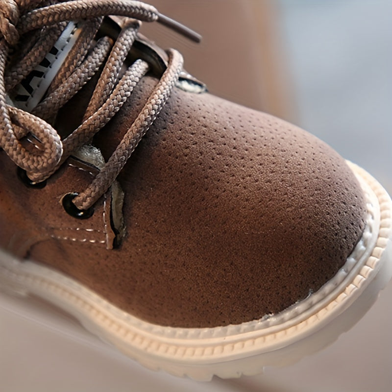 Levoire | Chaussures À Lacets Fleece Doublées Chaussures Pour Bébés Bottes Pour Enfants