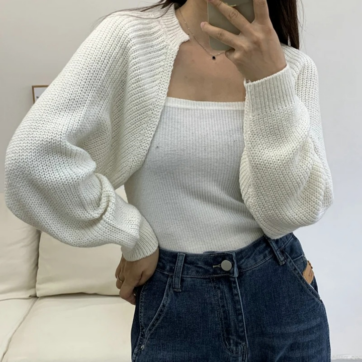 Levoire | Pull En Maille Sans Boutons À L'Avant Blanc Une taille