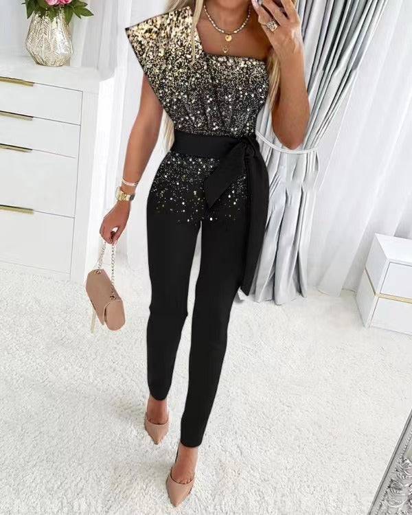 Levoire | Jumpsuit Unique Pour Femmes Noir Or