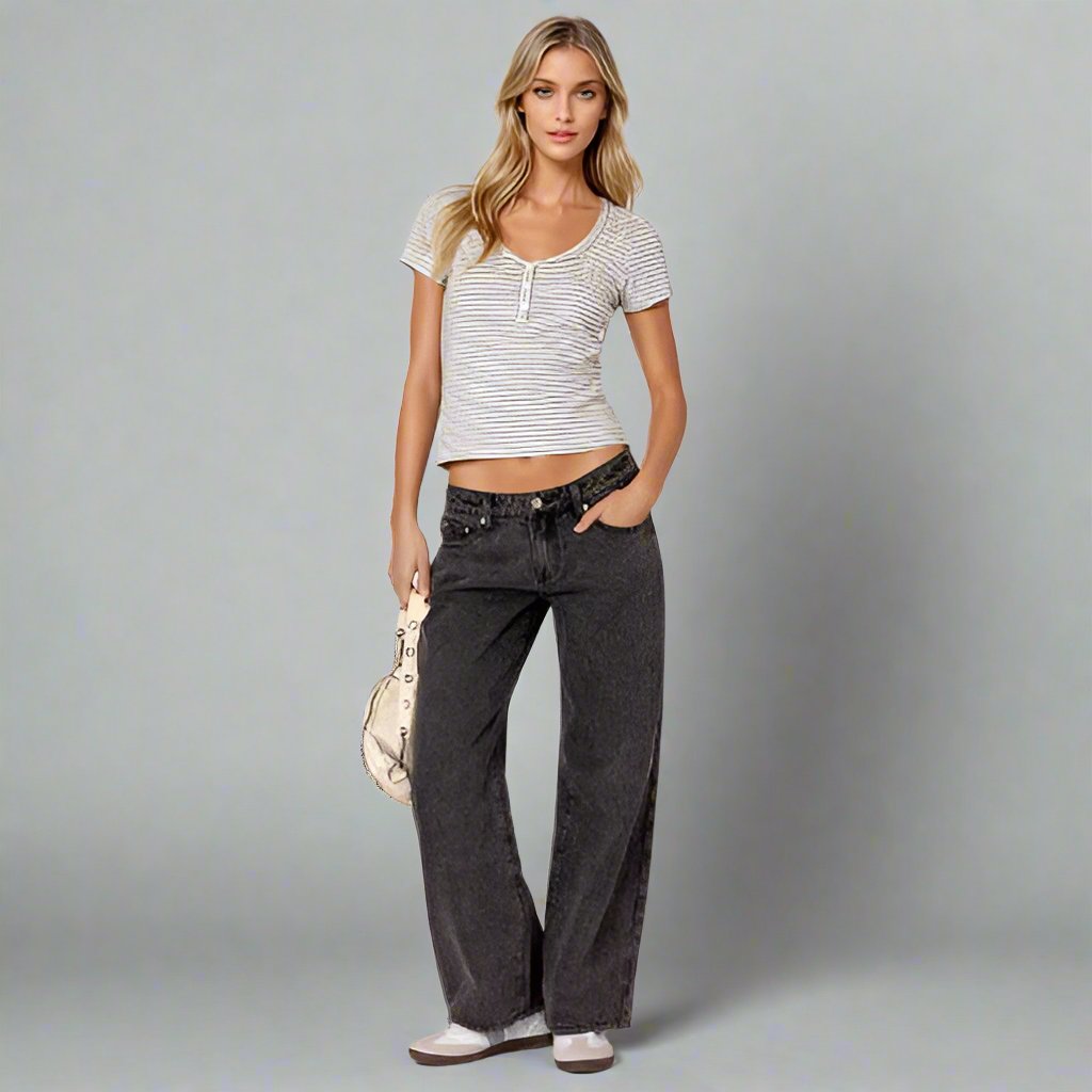Levoire | Taille Basse Jeans Noir