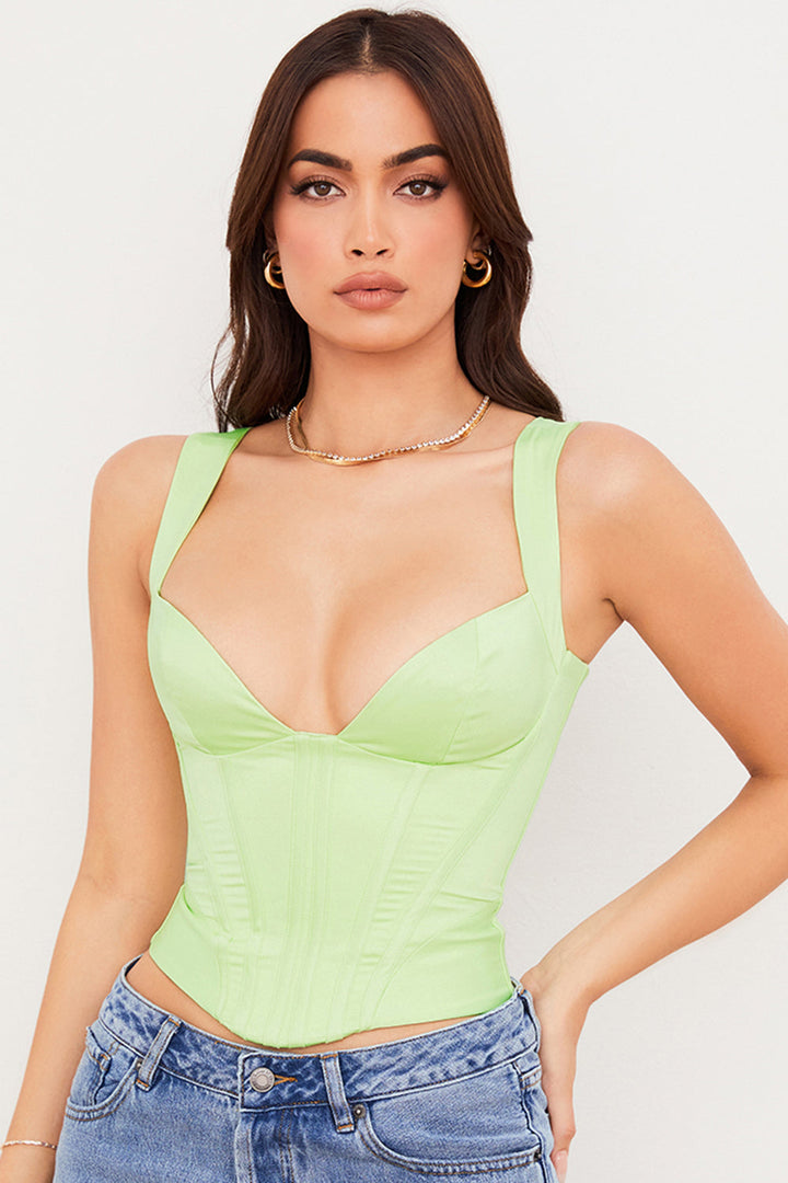 Levoire | Corset Satin Noir légumes