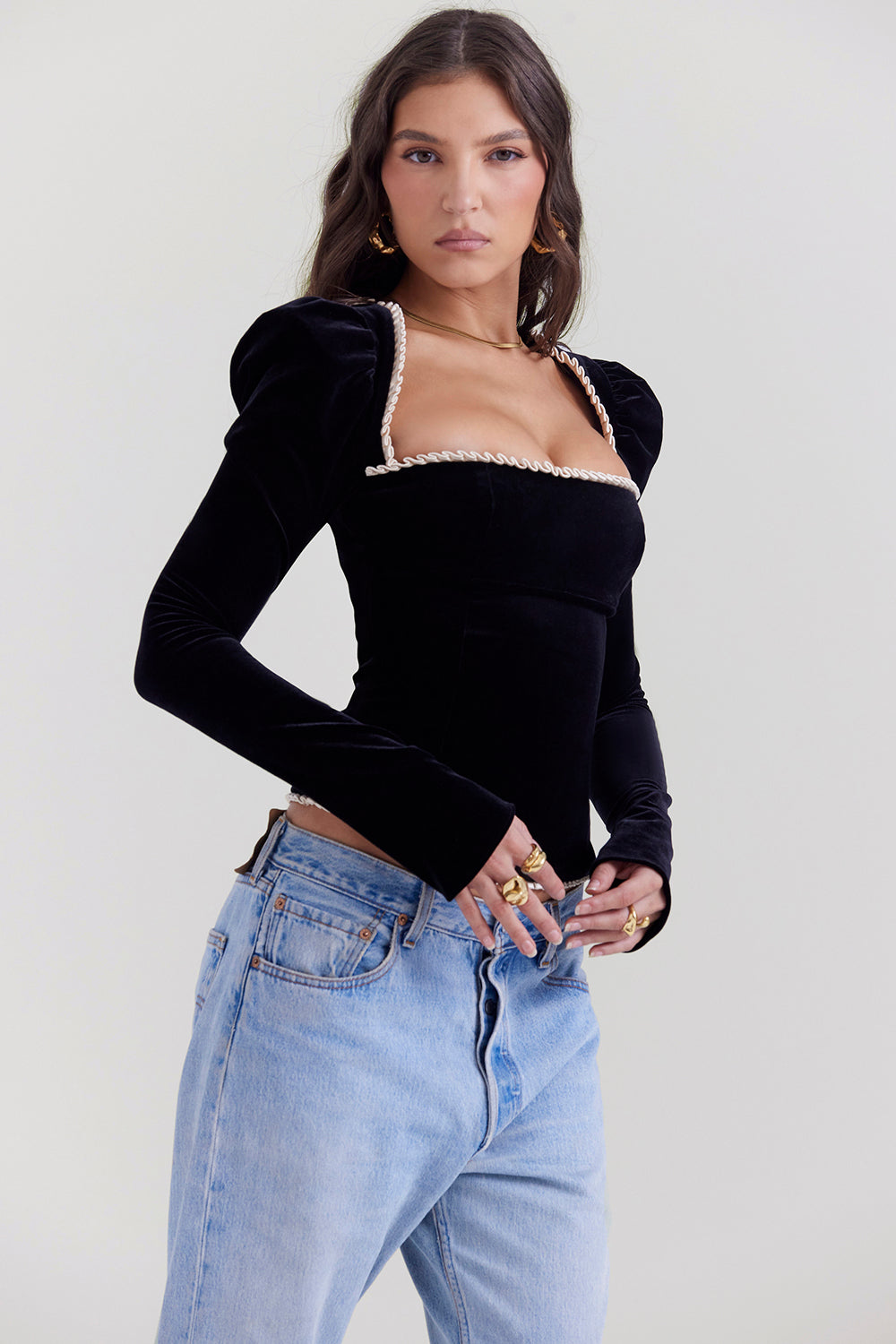 Levoire | Chemise En Velours Noir
