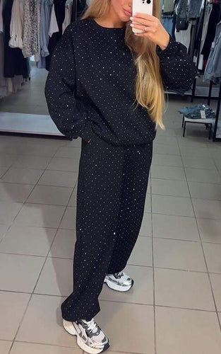 Levoire | Étincelant Confortable Ensemble De Jogging Vêtements Pour Femmes