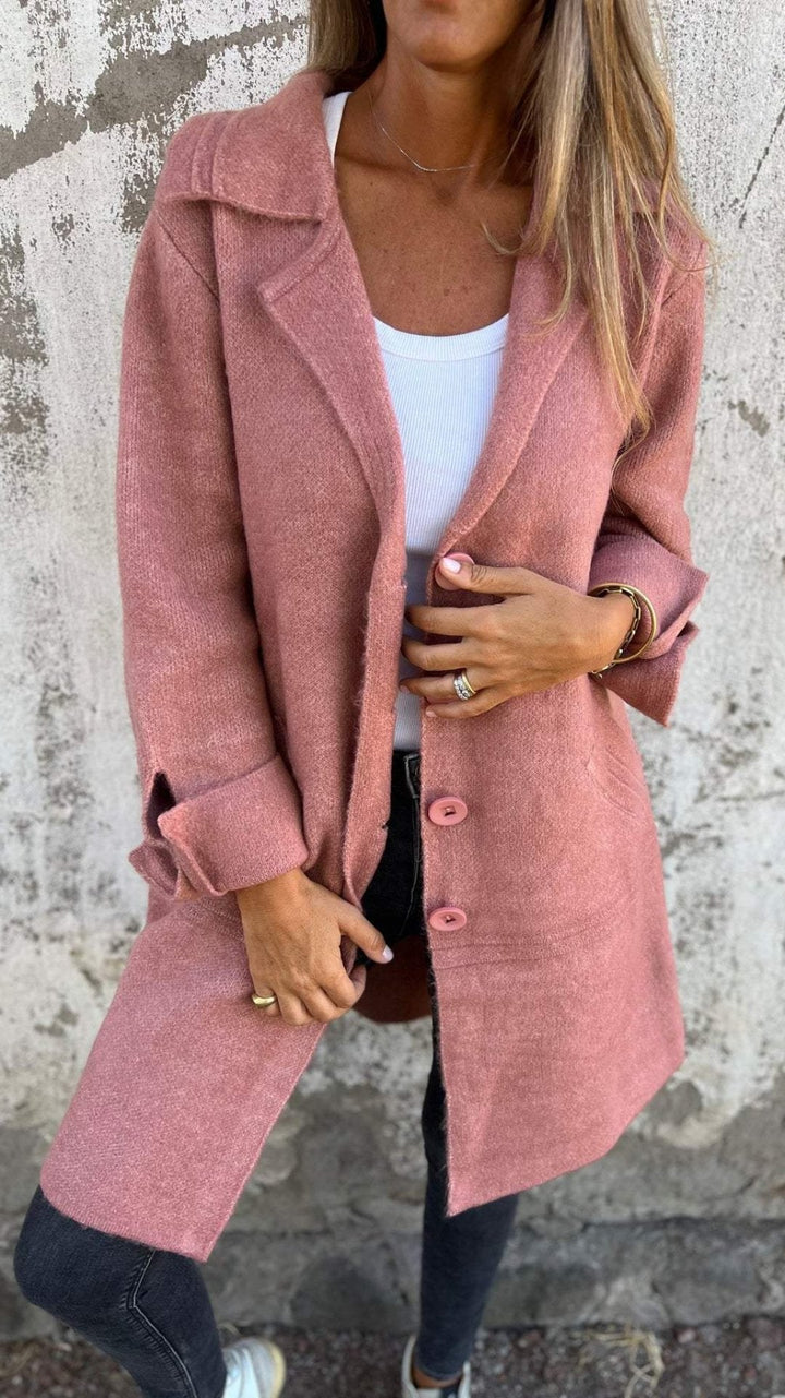 Levoire | Manteau long décontracté avec revers Rosa