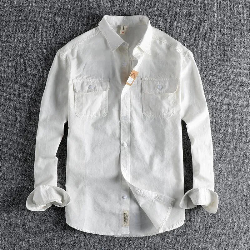 Levoire | Chemise à manches longues pour hommes multicolore Blanc