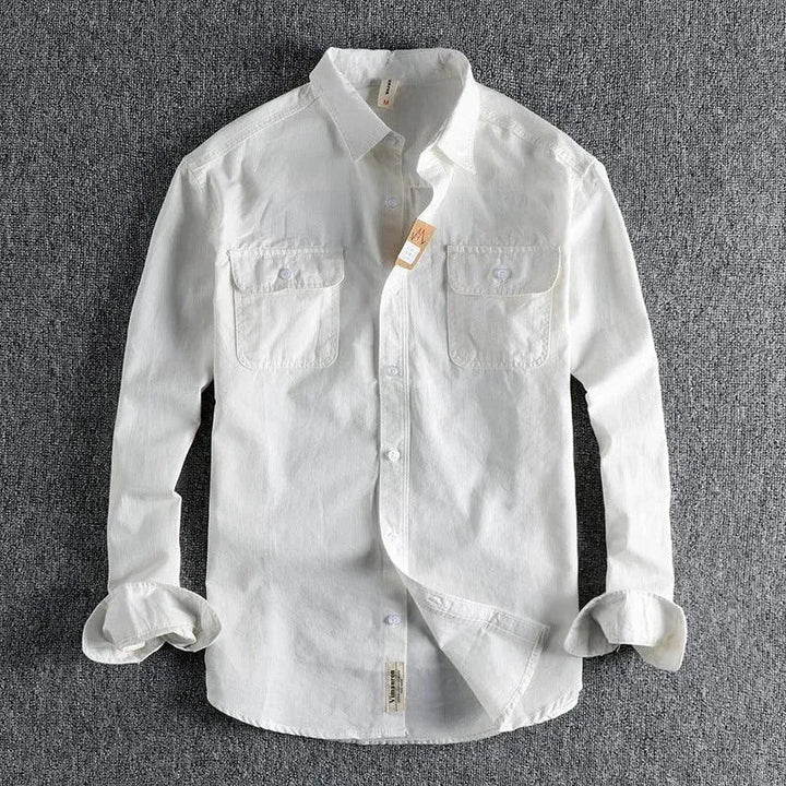 Levoire | Chemise à manches longues pour hommes multicolore Blanc