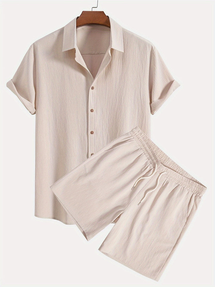 Levoire | Classique Tenue D'Été Avec T-Shirt Et Shorts Couleur kaki