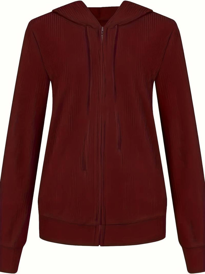 Levoire | Veste En Tricot Avec Capuche Bourgogne