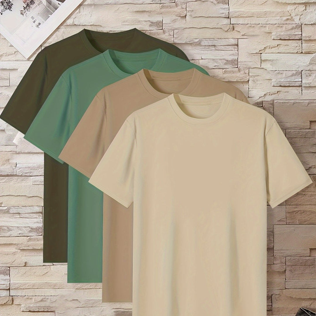 Levoire | T-Shirts Unisexe Décontractés Unis Couleur mélangée 3