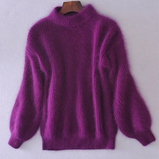 Levoire | Luxe Pull En Angora Doux Lilas Une taille