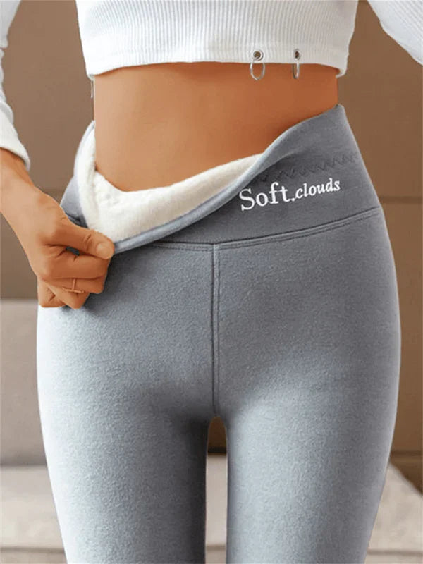 Levoire | Leggings Amincissants avec Doublure en Polaire et Ajustement Confortable pour Femmes Gris