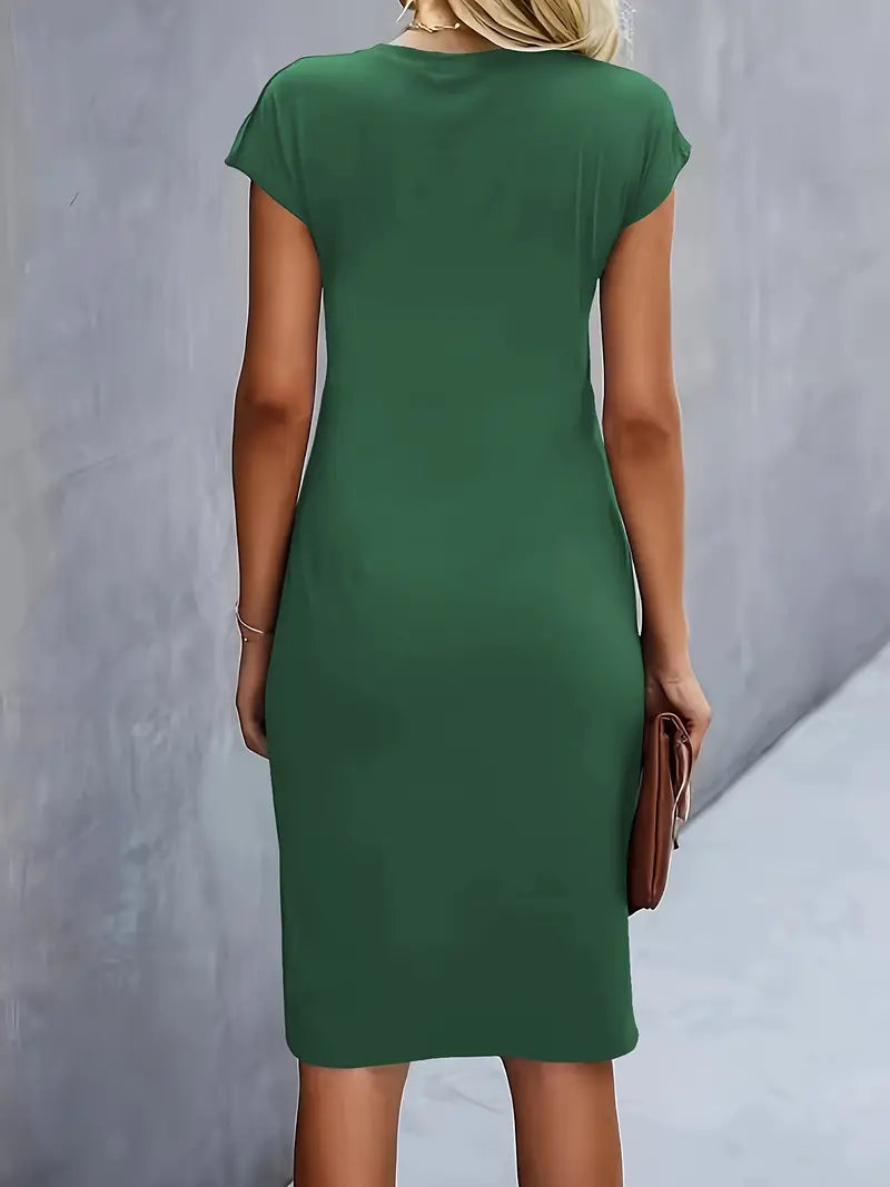 Levoire | Robe Unie Avec Encolure Ronde Et Encolure Ronde