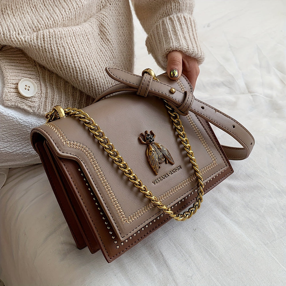 Levoire | Sac À Main Élégant En Cuir Vegan Avec Pendentif Abeille