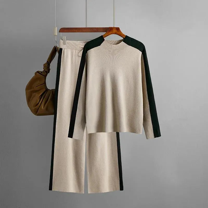 Levoire | Robe élégante en deux parties avec tricot et couture pour femmes
