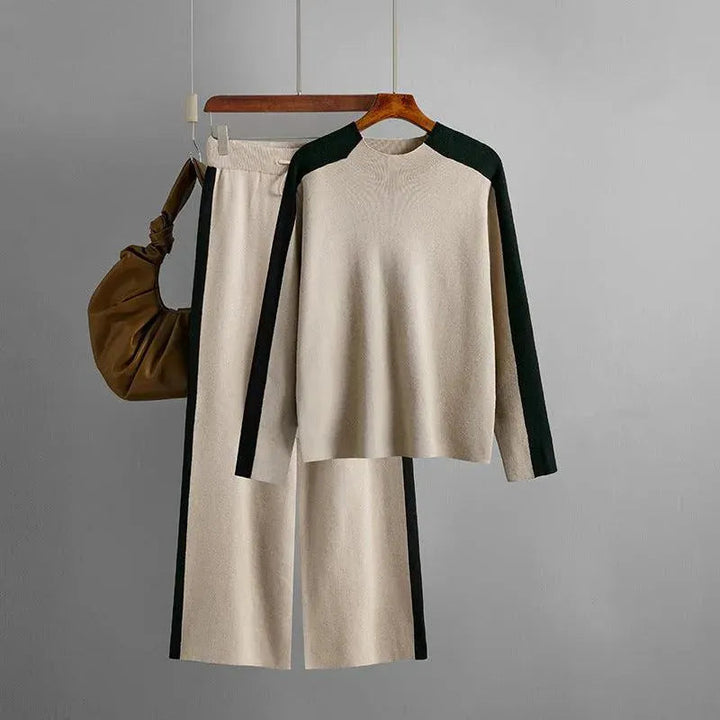 Levoire | Robe élégante en deux parties avec tricot et couture pour femmes