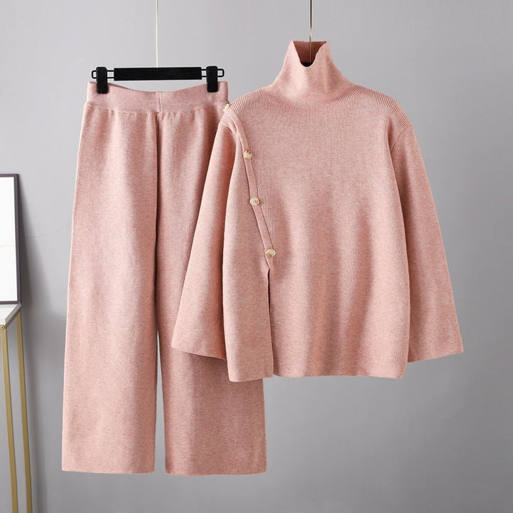 Levoire | Pull À Col Ronde Et Pantalons En Tricot Amples