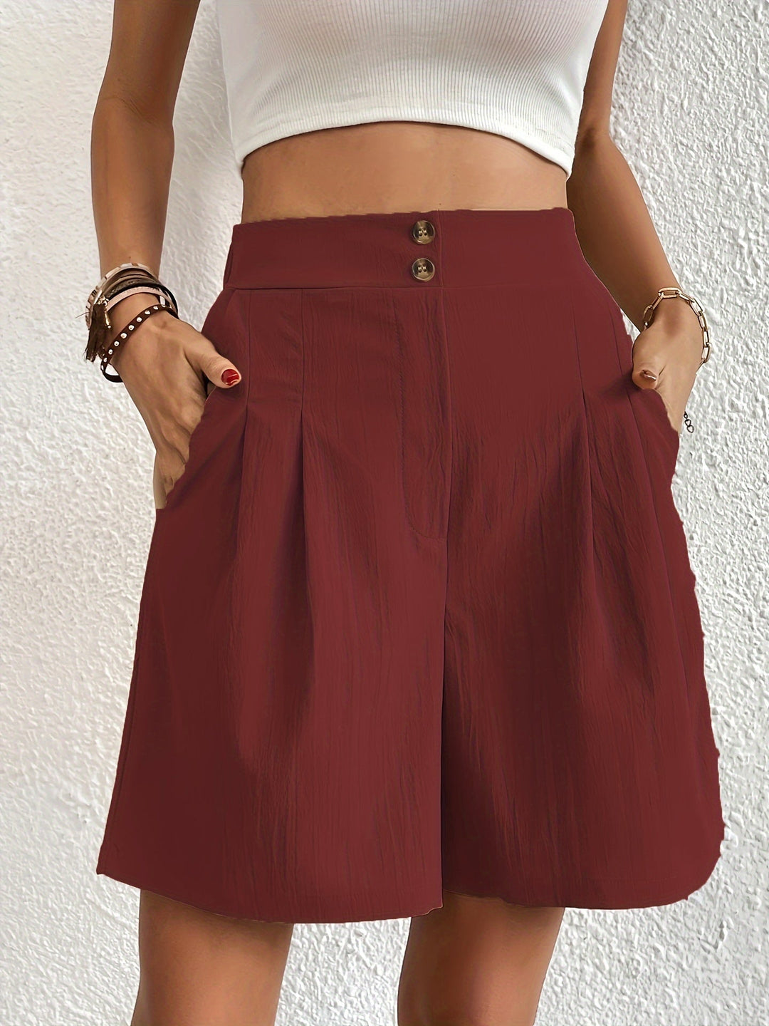 Levoire | Pantalon Court En Coton Bourgogne