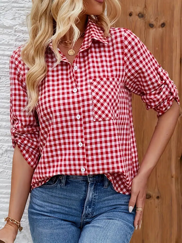 Levoire | Chemise À Carreaux Avec Boutons Pour Femmes