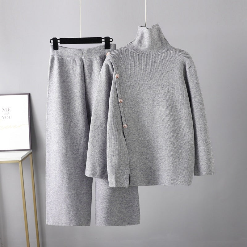 Levoire | Pull À Col Ronde Et Pantalons En Tricot Amples