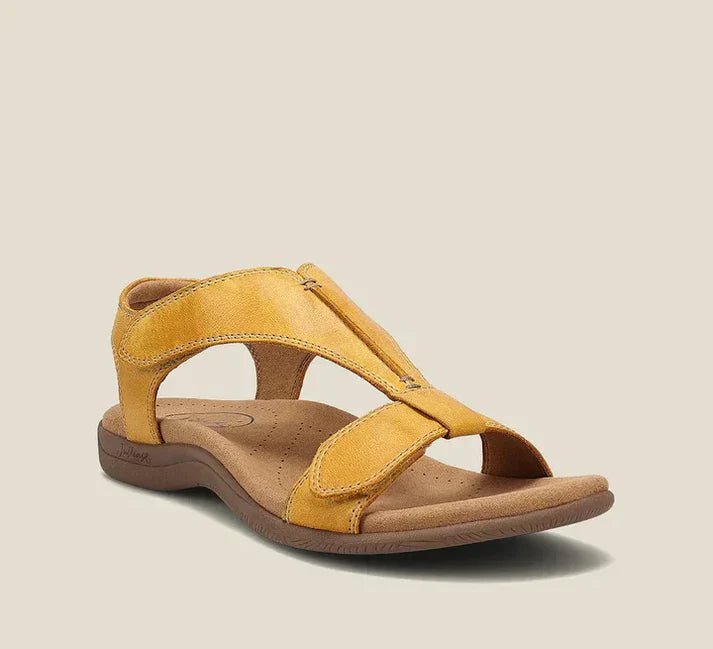 Levoire | Été 2023 Chaussures En Cuir Avec Sandales Réglables Jaune