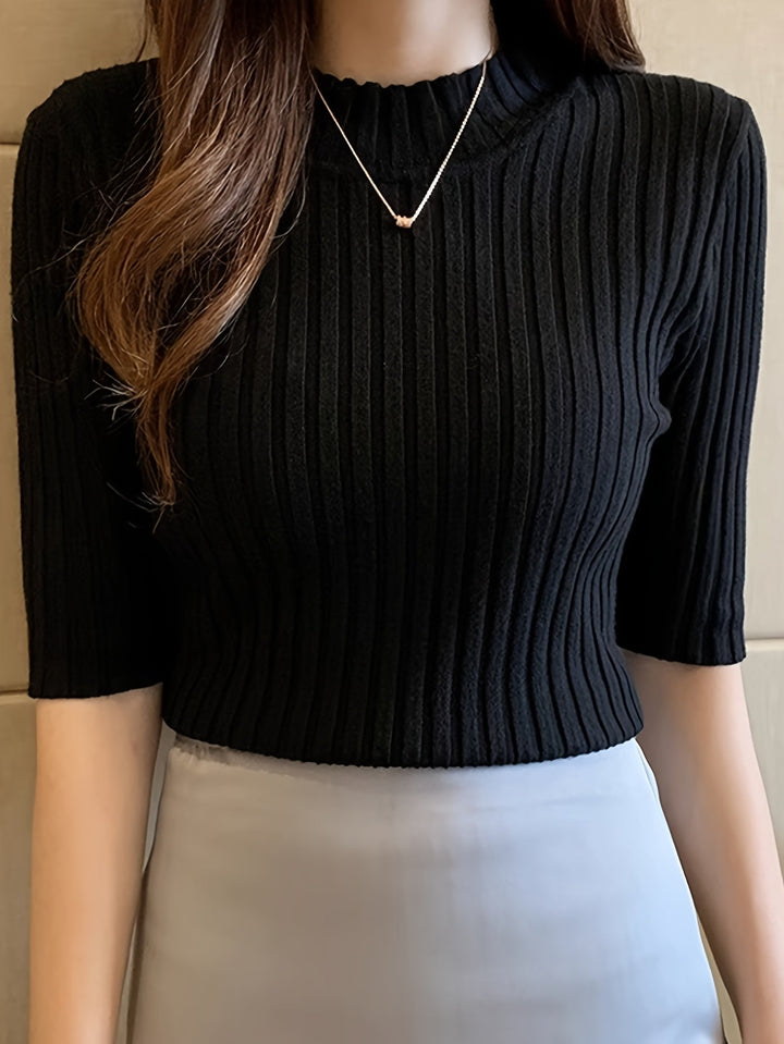 Levoire | Slim-Fit Chemisier À Manches Courtes Pour Femmes Sophie Noir