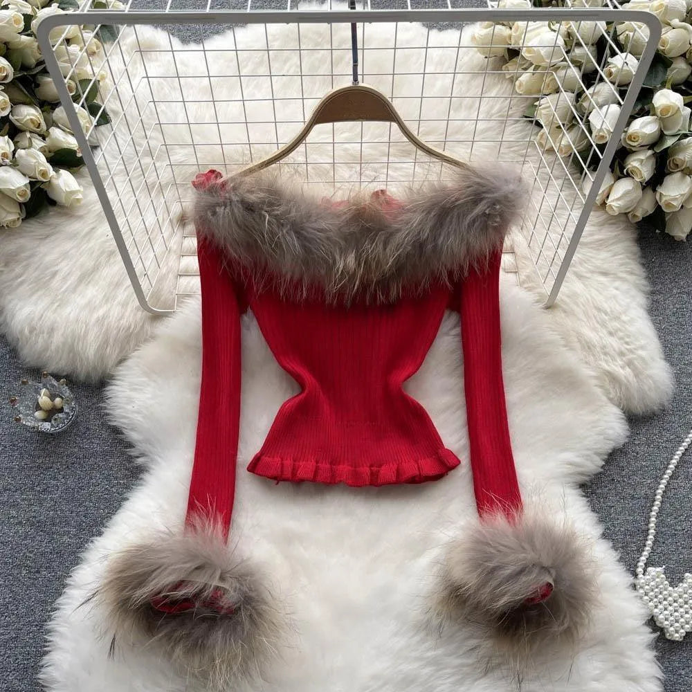 Levoire | Style tricot à une épaule Ins Rot Une taille