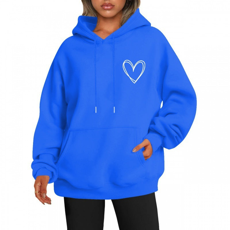 Levoire | Sweat À Capuche Décontracté Long Saphir Bleu