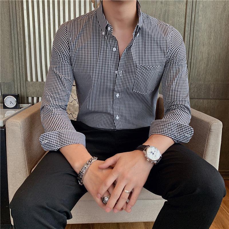 Levoire | Chemise À Carreaux Pour Hommes Noir