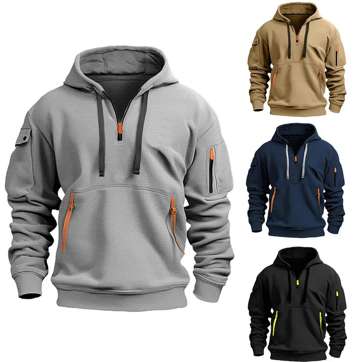 Levoire | Sweat à capuche à fermeture éclair semi-ouverte