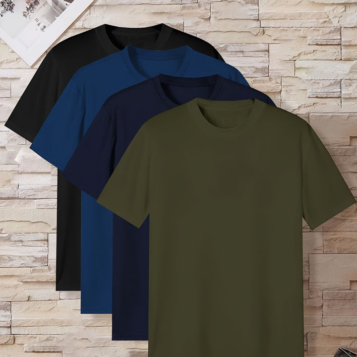 Levoire | T-Shirts Unisexe Décontractés Unis Couleur mélangée 2