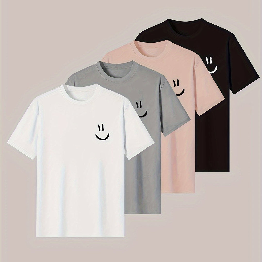 Levoire | T-Shirt Homme Simplement Imprimé À Manches Courtes Couleur mixte 4