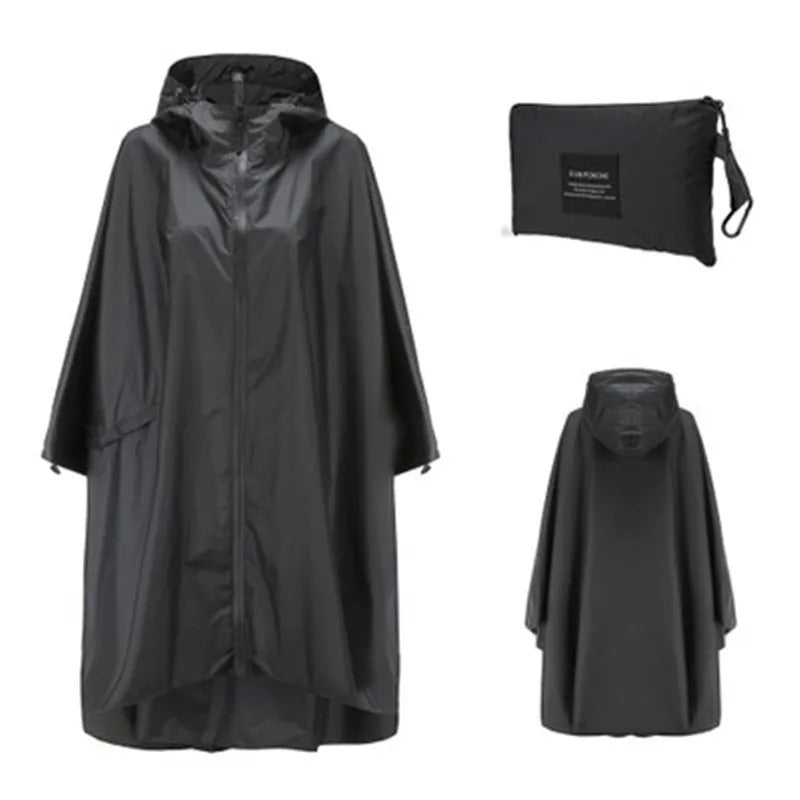 Levoire | Poncho Pour La Randonnée En Plein Air Noir Une taille