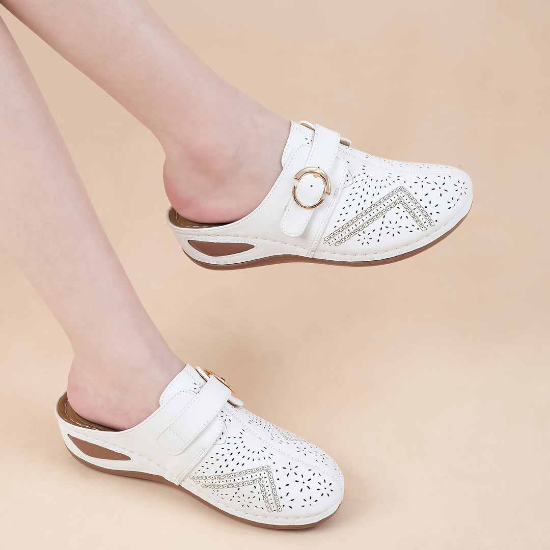 Levoire | Sandales De Sport Confortables Et Sculptantes En Couleur Unie Blanc