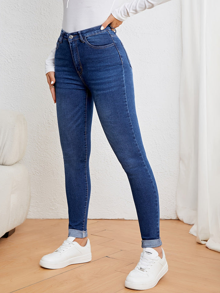 Levoire | Vert Olive Femme Jean Slim Fit Taille Haute