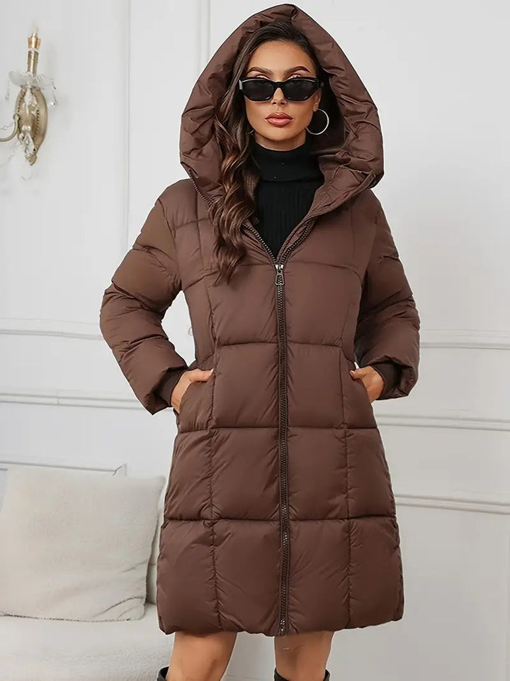 Levoire | Manteau Pour Femmes Avec Capuche Élégante Braun