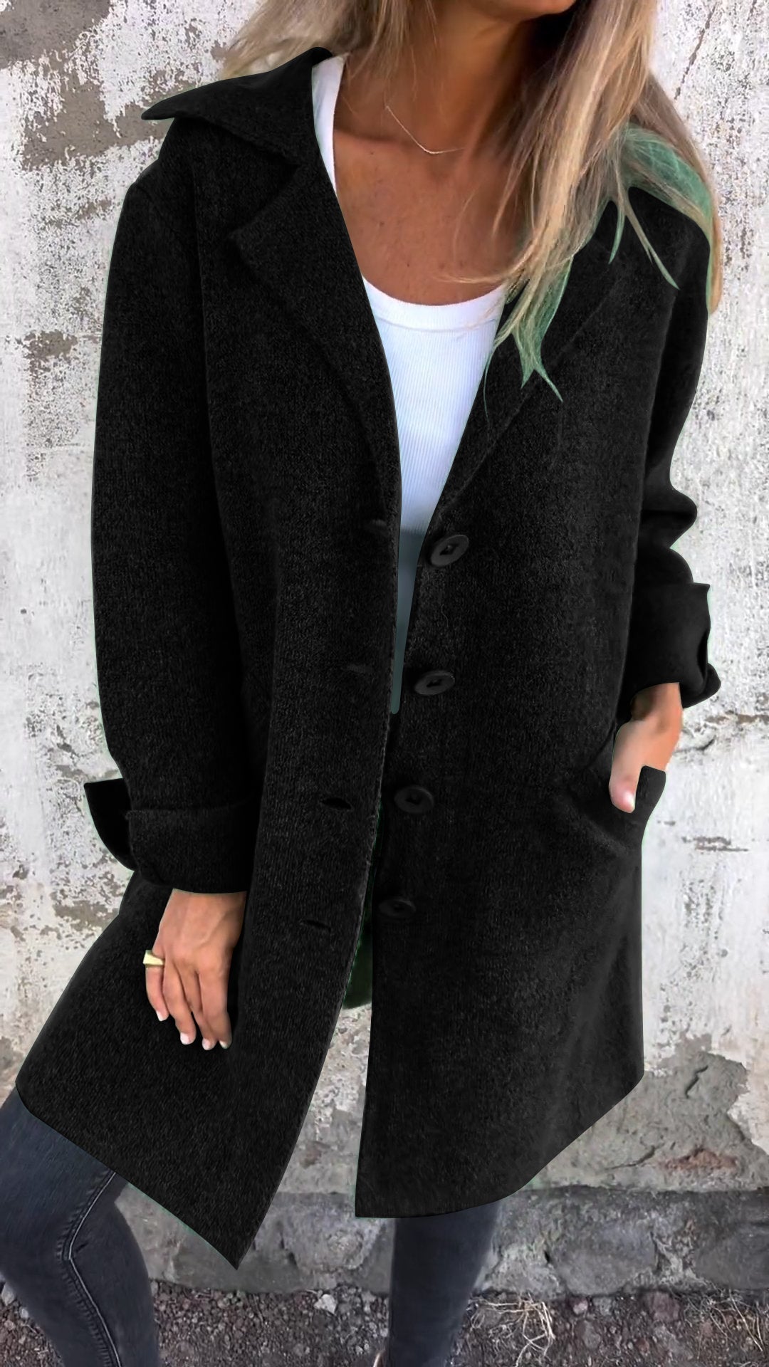 Levoire | Manteau Laineux Noir
